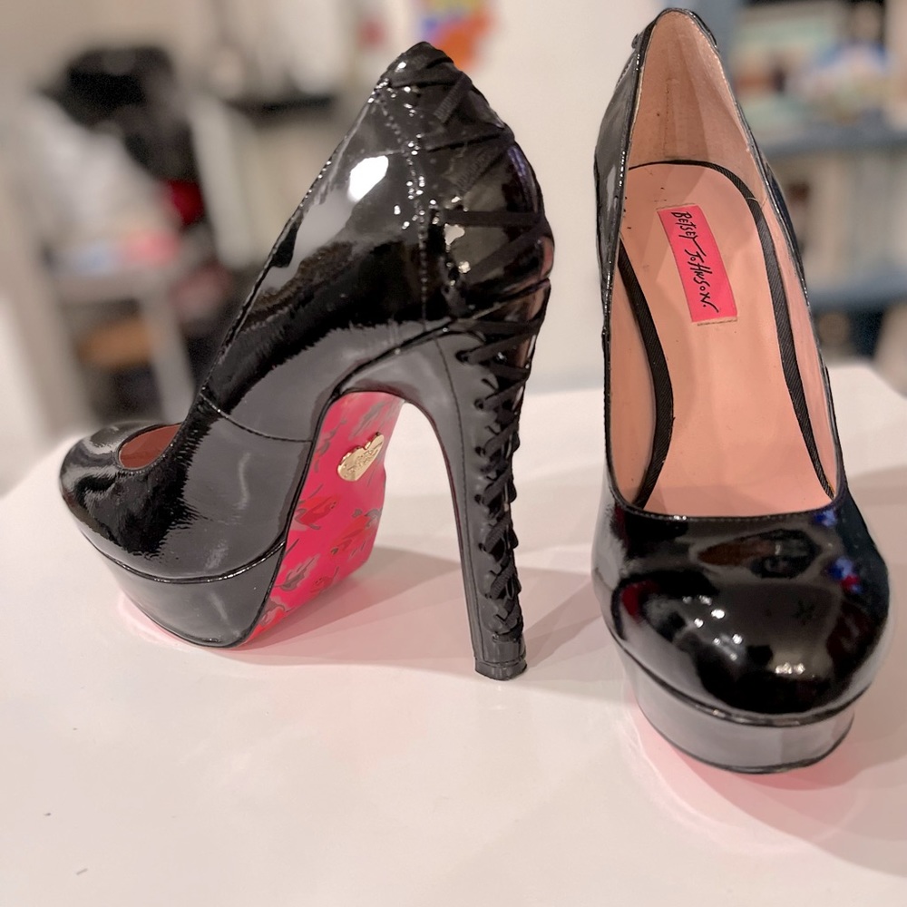 Betsey Johnson corset heels